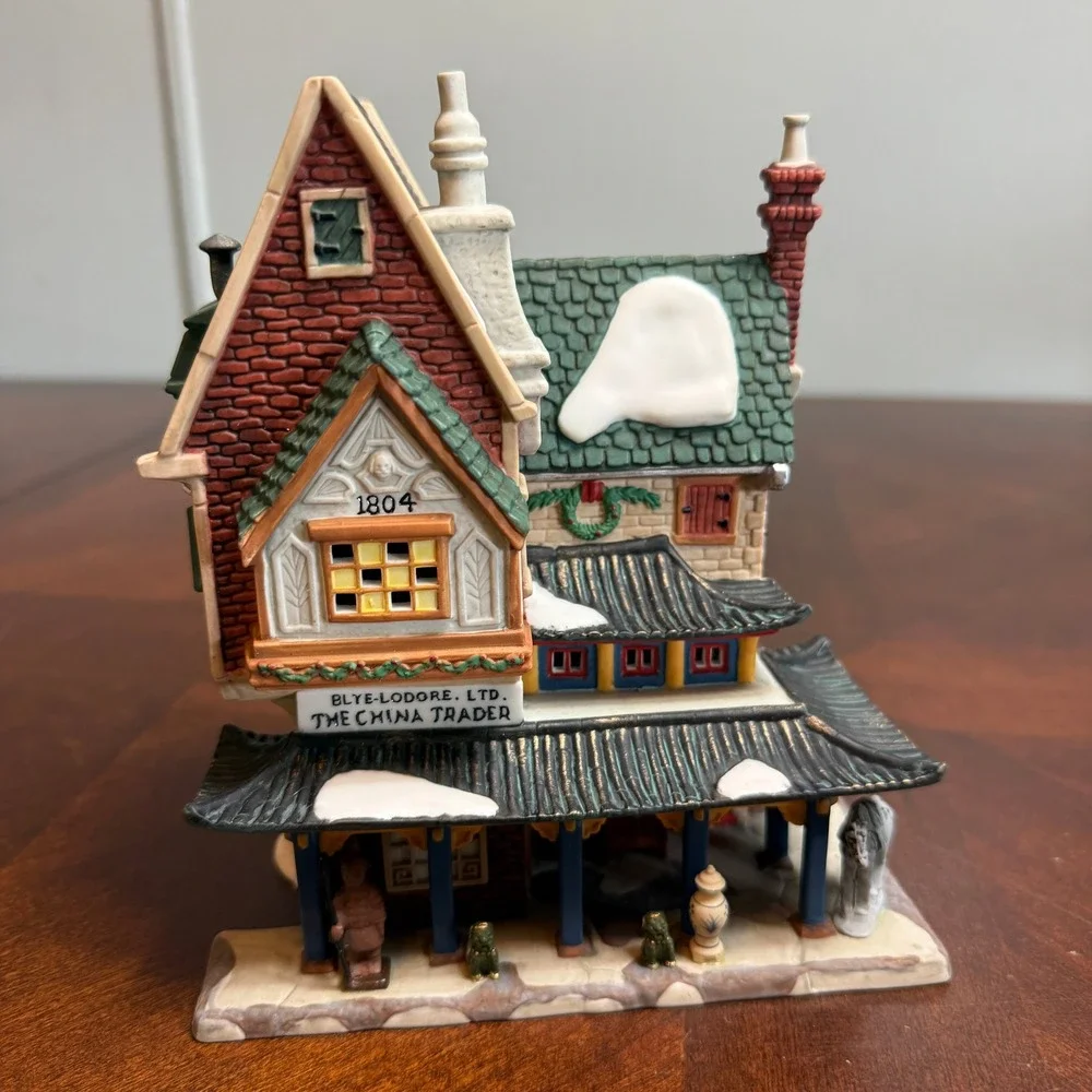 Dept 56 Dickens Village The‎ China Trader Porcelain Lighted Building 55840